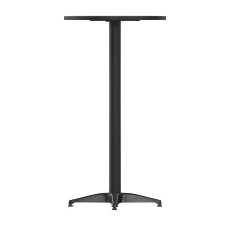Flash Furniture 23.25RD Black Aluminum Bar Table - Flip-Up Table TLH-059A-BK-GG